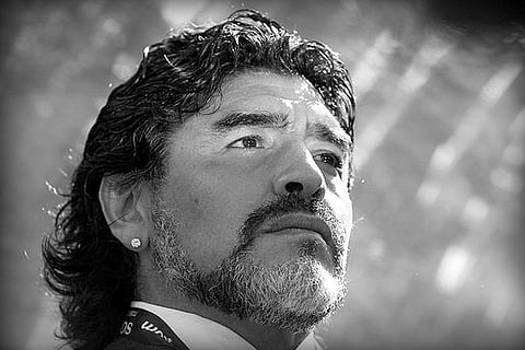 Argentine football legend Diego Maradona 