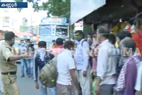 Migrant workers from UP gather at Kannur railway station, demand to go home 