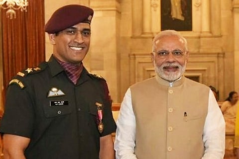 Mahendrasinghdhoni and Narendramodi 