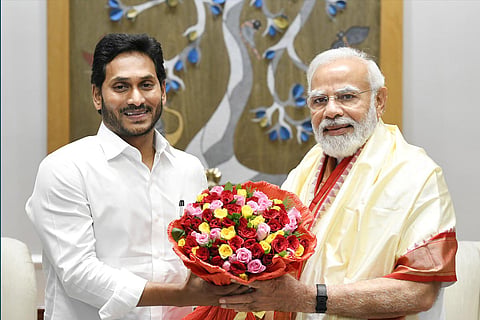 Chief Minister Jagan Mohan Reddy with Prime Minister Narendra Modi