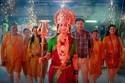 A scene from Mookuthi Amman
