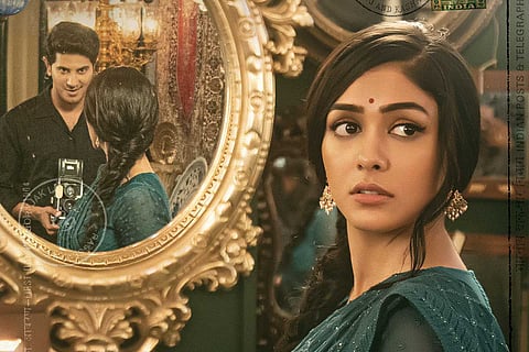 Mrunal Thakur in the poster of upcoming Hanu Raghavapudi 