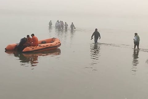 Five students drown in Krishna river near Vijayawada, NDRF conducts search operation to find their bodies 