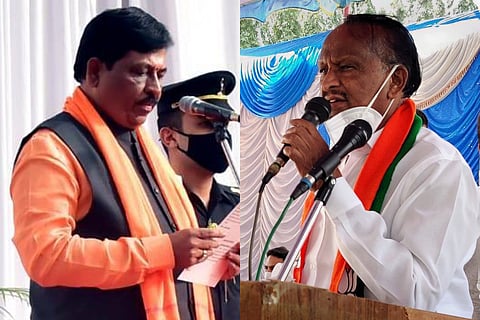 Murugesh Nirani and MTB Nagaraj collage