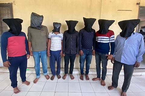 Accused gang after the arrest