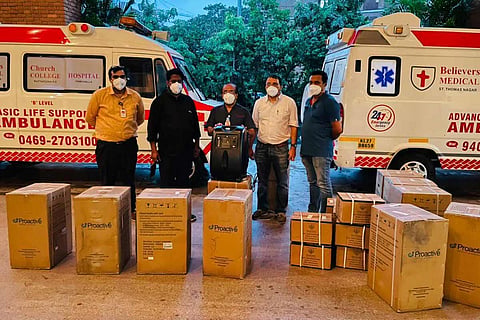 The consignment from the US which reached Believers Hospital in Kerala