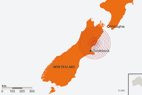 Magnitude 7.4 earthquake hits near Christchurch, New Zealand