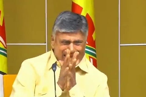 Naidu breaks down at press meet, vows to enter Assembly only after returning to power