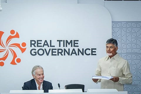 Former Britain PM Tony Blair visits Amaravati, praises Naidu's Real Time Governance