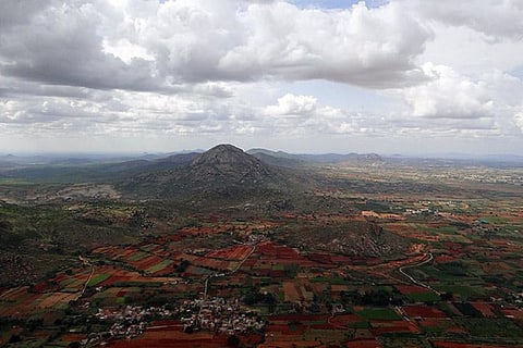 View from Nandi Hills on a cloudy day