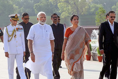 PM Narendra Modi and FM Nirmala Sitharaman 