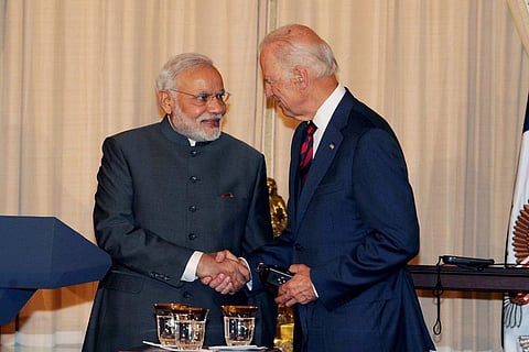 Narendra Modi and Joe Biden