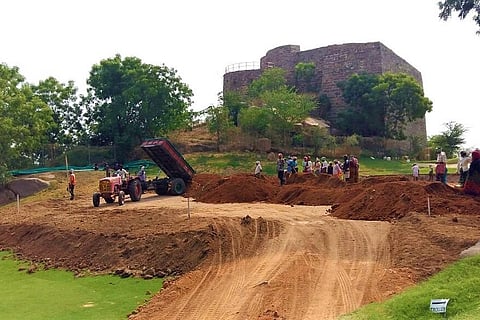 Construction at Hyd’s historic Golconda Fort: ASI making a mockery of its own code