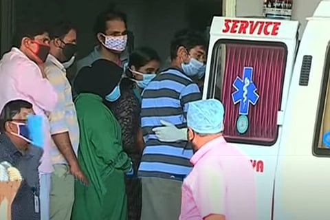 Sitting in a wheelchair Athira bids farewell to husband Nithin, funeral in Kozhikode