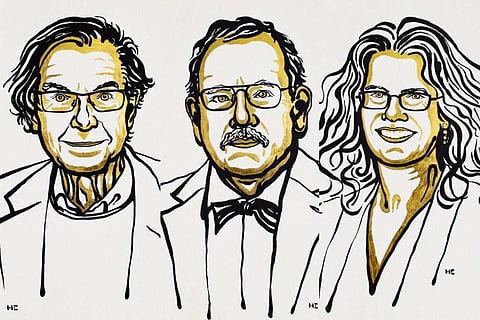  Roger Penrose, Reinhard Genzel and Andrea Ghez