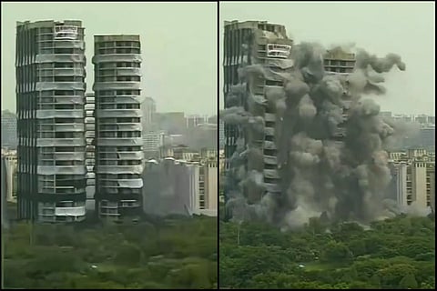 Noida Supertech twin towers demolished