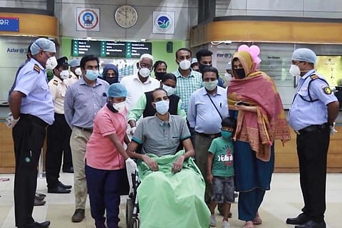 Karipur flight crash survivor Noufal in wheelchair