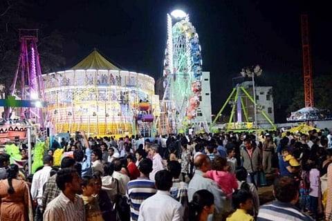 A file photo from 2019 of the Numaish exhibition in Hyderabad 