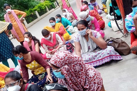 Hyderabad Gandhi Hospital’s contract nurses protest for regularisation, salary hike