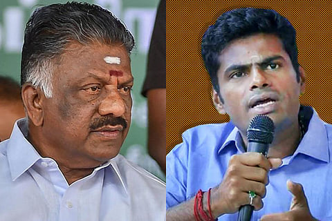 Collage of OPS and Annamalai 
