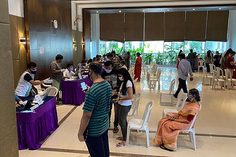 Vaccination drive at PBEL City, gated community in Hyderabad