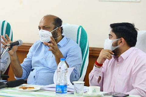 Minister P Rajeev and Ernakulam Collector Suhas