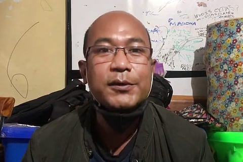 Manipur journalist Paojel Chaoba looking into the camera
