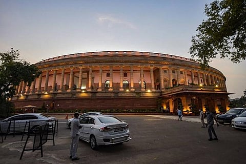 An image of the Indian Parliament