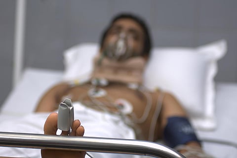 Patient in a hospital