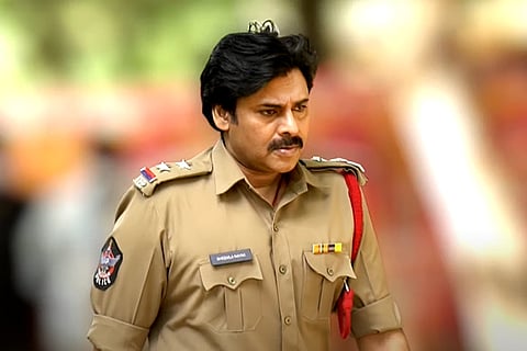 Pawan Kalyan as cop Bheemla Nayak in video from sets of  PSKRanaMovie.
