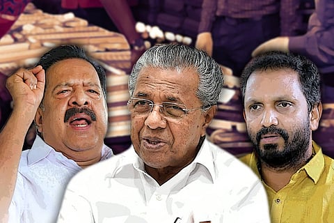 Pinarayi Vijayan, Ramesh Chennithala and K Surendran 
