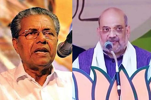 From left: Pinarayi Vijayan, Amit Shah