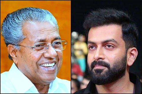 Kerala CM Pinarayi Vijayan and actor Prithviraj