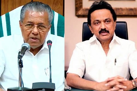 Kerala CM Pinarayi Vijayan and Tamil Nadu CM MK Stalin