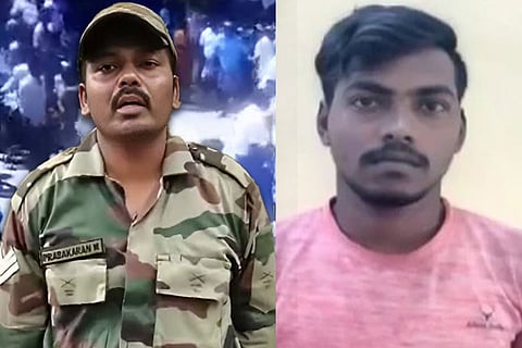 Army jawan Prabhakaran (left) Vinod (right)