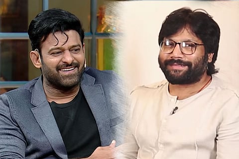 Prabhas on the left and director Sandeep Reddy Vanga on the right.