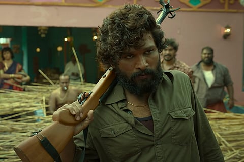 A still of Allu Arjun from Pushpa