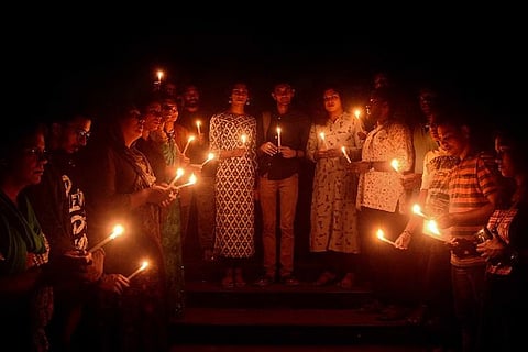 A candelight event of Queerythm from 2018