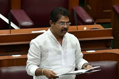 Karnataka Revenue Minister R Ashoka speaking at the assembly