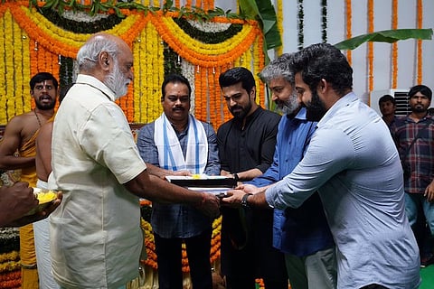 In pictures: Rajamouli’s ‘RRR’ starring Ram Charan and Jr NTR launched