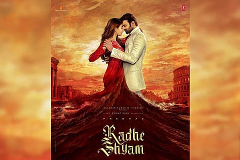 Prabhas and Pooja Hegde in Radhe Shyam poster