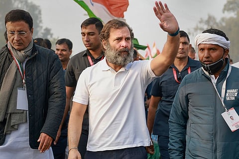 Rahul Gandhi during Bharat Jodo Yatra in Haryana