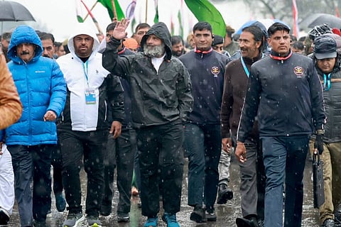 Congress leader Rahul Gandhi in Jammu and Kashmir