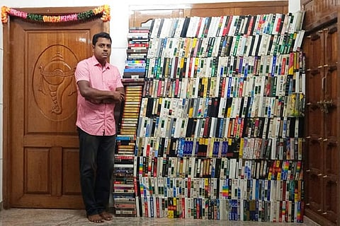 Rahul Lalu with his collection