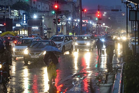 Rain in the city