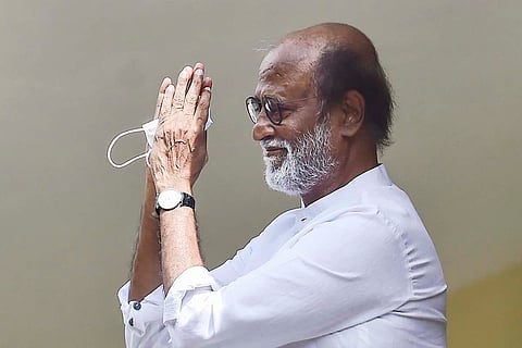Rajini greets fans