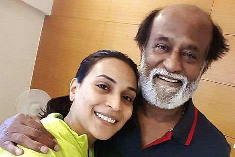 Director Aishwarya with her father Rajnikanth 