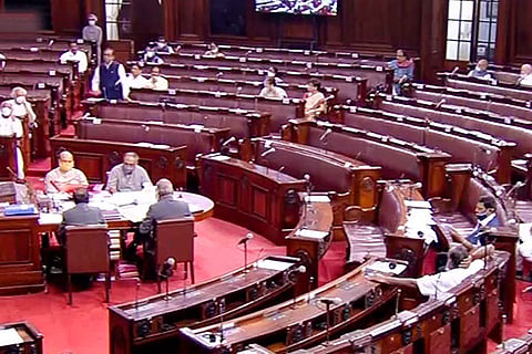 MPs inside Rajya Sabha