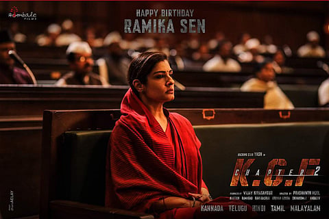Raveena Tandon as Ramika Sen in KGF 2