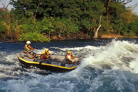 White water rafting on the Kali river